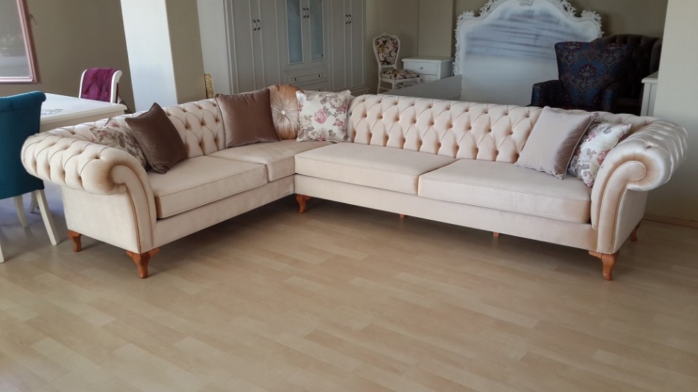 Chesterfield Corner Sofas L Shaped Chesterfield Sectional Sofas