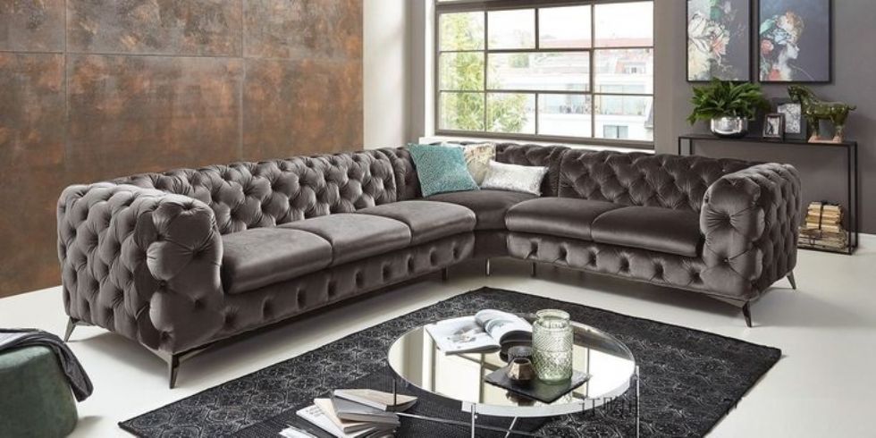 Kodu: 12991 - Chesterfield Corner Sofas L Shaped Chesterfield Sectional Sofas