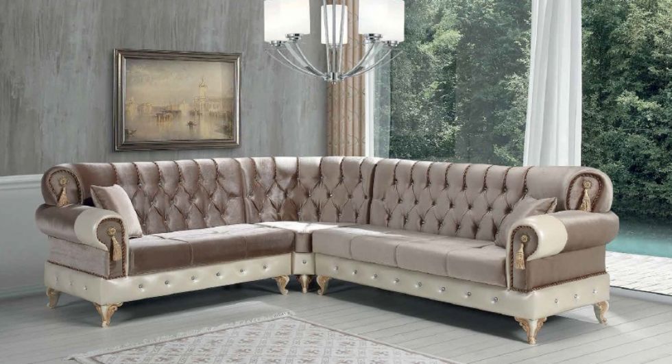 Kodu: 12996 - Chesterfield Corner Sofas L Shaped Chesterfield Sectional Sofas