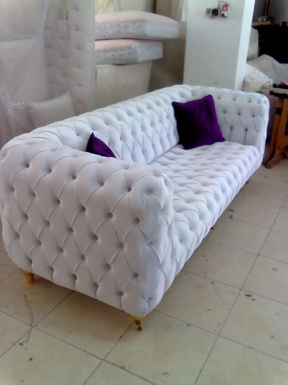 Kodu: 12608 - Chesterfield Sofa Designs Velvet Fabrics Couches
