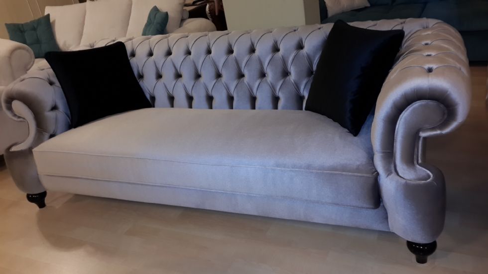 Kodu: 12611 - Chesterfield Sofa Designs Velvet Fabrics Couches