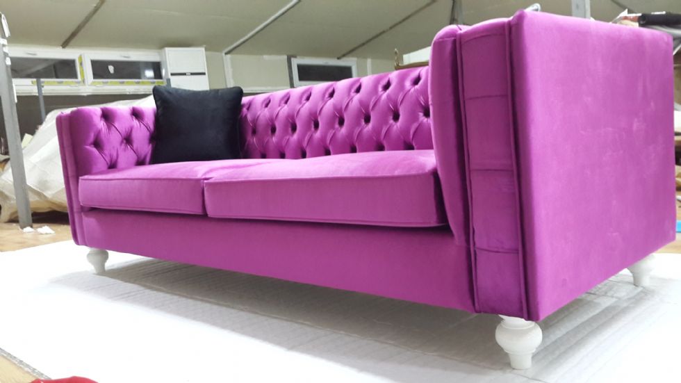 Kodu: 12540 - Custom Luxury Couches Designs Velvet Fabric Sofa Couches Design