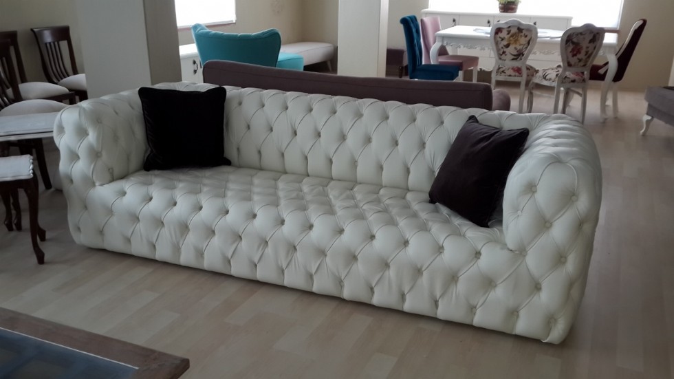 Modern Decor Chesterfield Sofa Design Fully Tufted Luxury Exclusive