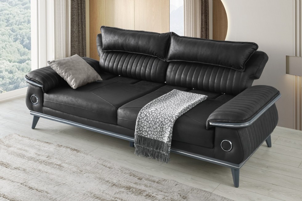 Kodu: 13737 - Stylish And Modern Black Sofa Designs For Elegant Interiors